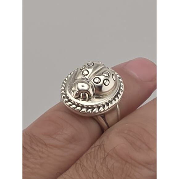 BARRY KIESELSTEIN CORD STERLING SILVER 925 LADYBUG RING SIZE 6 - Picture 4 of 16